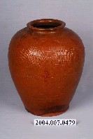 藏品(臺中大甲東紅褐釉壓印紋陶甕)的圖片
