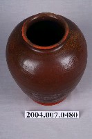 藏品(臺中大甲東褐釉壓印紋陶甕)的圖片