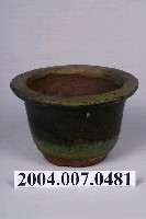 藏品(臺中沙鹿窯綠釉花盆)的圖片