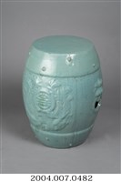 藏品(臺中沙鹿窯綠釉舖首鼓凳)的圖片