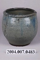 藏品(新竹金煉成 窯藍釉米罐)的圖片