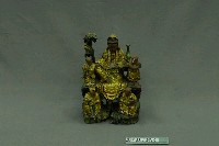 藏品(臺中西屯元清宮木雕觀音金童玉女福德正神與灶神組合神像)的圖片