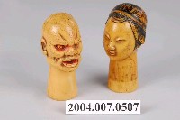 藏品(賽璐璐布袋戲偶頭一組)的圖片