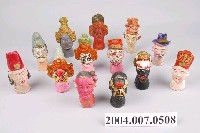 藏品(鹿港金橫街磚燒布袋戲偶頭一組)的圖片