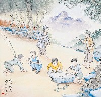 藏品(黃金田繪《楓仔樹蟲抽蟲絲好釣魚》)的圖片