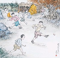 藏品(黃金田繪《踢銅筒捉迷藏》)的圖片