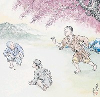 藏品(黃金田繪《玩珠仔》)的圖片