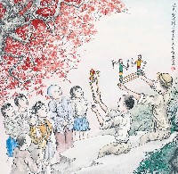 藏品(黃金田繪《阮來變把戲呼您看甲笑嘻嘻》)的圖片