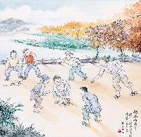 藏品(黃金田繪《新春好過年》)的圖片