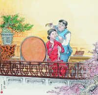 藏品(黃金田繪《簪花》)的圖片