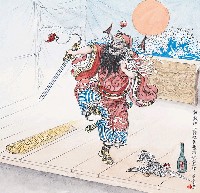 藏品(黃金田繪《新戲坪跳鍾馗》)的圖片