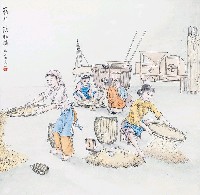 藏品(黃金田繪《篩米簸粗糠》)的圖片