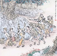藏品(黃金田繪《撿柴人搬運方式各色各樣》)的圖片