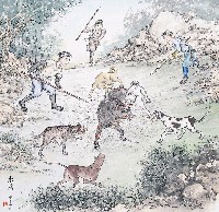 藏品(黃金田繪《起豬》)的圖片