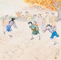 藏品(黃金田繪《跳格子》)的圖片