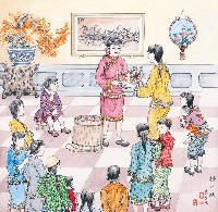 藏品(黃金田繪《椅仔姑》)的圖片