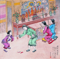 藏品(黃金田繪《聽香》)的圖片