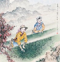 藏品(黃金田繪《春曉茶山處處香》)的圖片