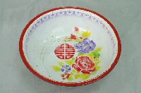 藏品(雙囍紋花卉搪瓷面盆)的圖片
