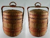 藏品(臺南公廨竹編3層𣛮籃1對)的圖片