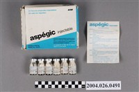 藏品(阿斯百吉乾粉注射劑之包裝外盒與說明書)的圖片