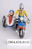 藏品(金屬三輪摩托車飛機組合玩具)的圖片