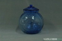 藏品(藍色圓形玻璃糖果罐)的圖片