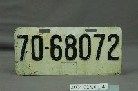 藏品(「70-68072」重型機車車牌)的圖片