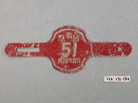 藏品(民國51年臺南縣腳踏車車牌)的圖片