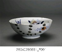 藏品(彩繪花果壽字紋鋦釘碗)的圖片