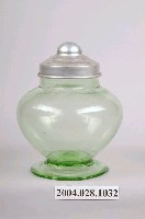 藏品(草綠色圓弧形玻璃糖果罐)的圖片