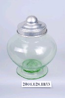 藏品(草綠色圓弧形玻璃糖果罐)的圖片