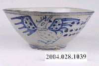 藏品(手繪白瓷青花雞紋碗)的圖片
