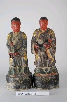 藏品(木雕鳥母神像一對)的圖片