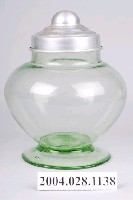 藏品(草綠色圓弧形玻璃糖果罐)的圖片