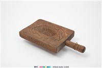 藏品(長方形四面雕龜魚連錢紋帶柄粿印)的圖片