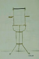 藏品(鐵絲臉盆架)的圖片