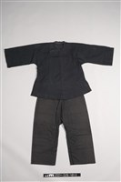 藏品(黑棉質女大襟衫褲組)的圖片