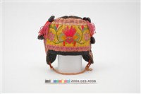 藏品(黑地彩繡寶相花紋碗帽)的圖片