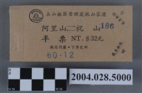 藏品(玉山林區管理處祝山客運阿里山祝山半票本)的圖片