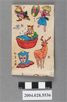 藏品(金剛、鹿卡通紋身轉印貼紙)的圖片