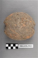 藏品(臺東漁場遺址打製砝碼型石網墜)的圖片