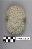 藏品(臺東南八里遺址打製砝碼型網墜)的圖片