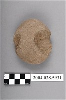 藏品(臺東南八里遺址打製砝碼型網墜)的圖片