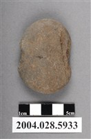 藏品(臺東南八里遺址打製砝碼型網墜)的圖片