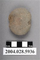 藏品(臺東南八里遺址打製砝碼型網墜)的圖片