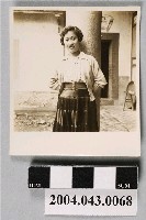 藏品(女子倚柱獨照)的圖片