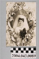 藏品(捲曲線條邊框新娘獨照)的圖片