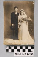 藏品(新郎持帽結婚照)的圖片