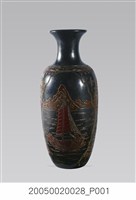 藏品(日月潭杵歌雕漆花瓶)的圖片